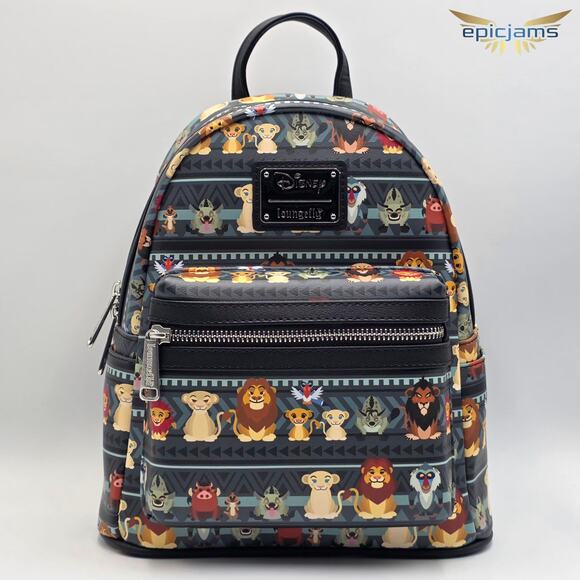 Loungefly Disney The Lion King Tribal Chibi Characters AOP Mini Backpack Bag New main image 2